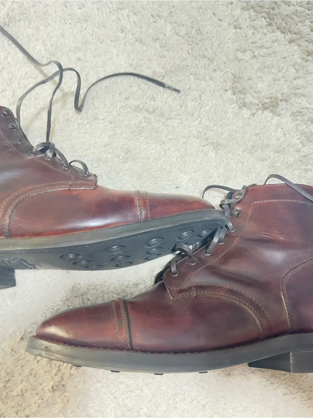 Thursday captain Brown Leather Lace-Up Boots size 13